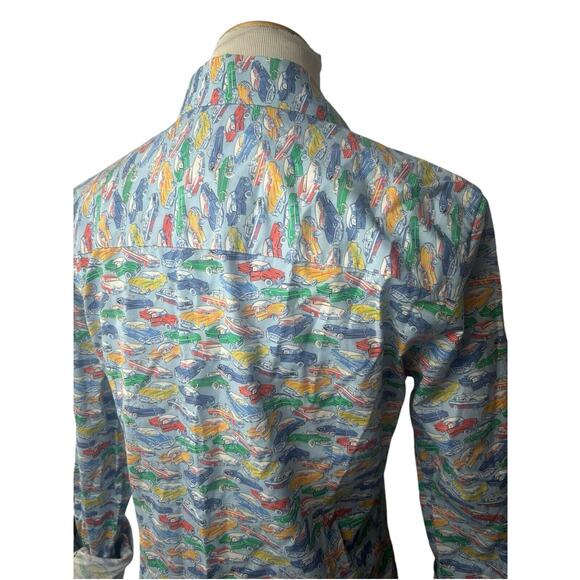 Giangi Napoli Womens Oxford Button Down Classic Cars 44 Collared - Picture 4 of 7